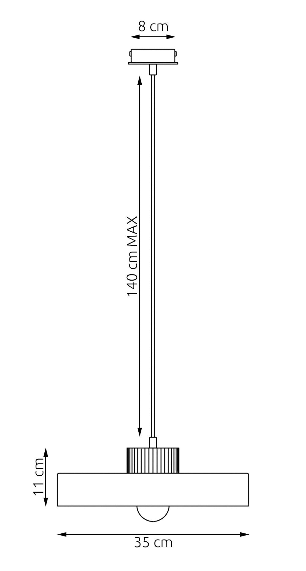 KIVI 1L SORT Loftlampe