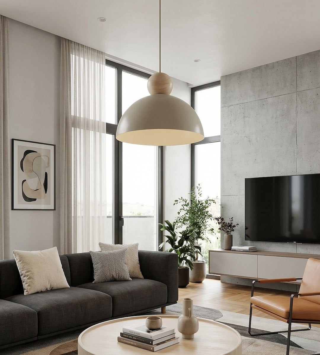 kaki 1 m mokka Loftlampe