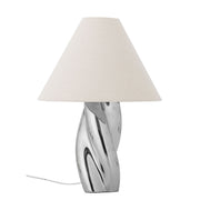 Bloomingville Silva Bordlampe, Sølv, Stentøj