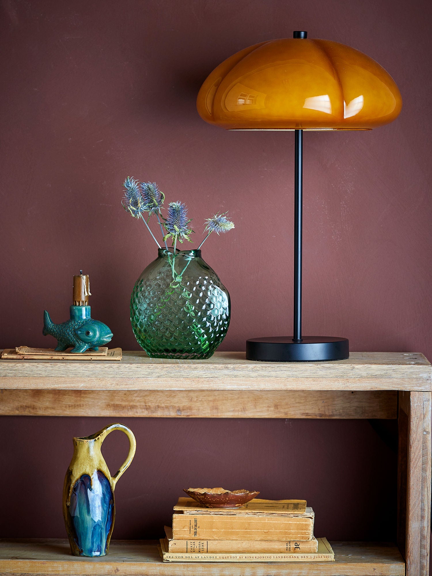 Creative Collection Kinoko Bordlampe, Gul, Metal