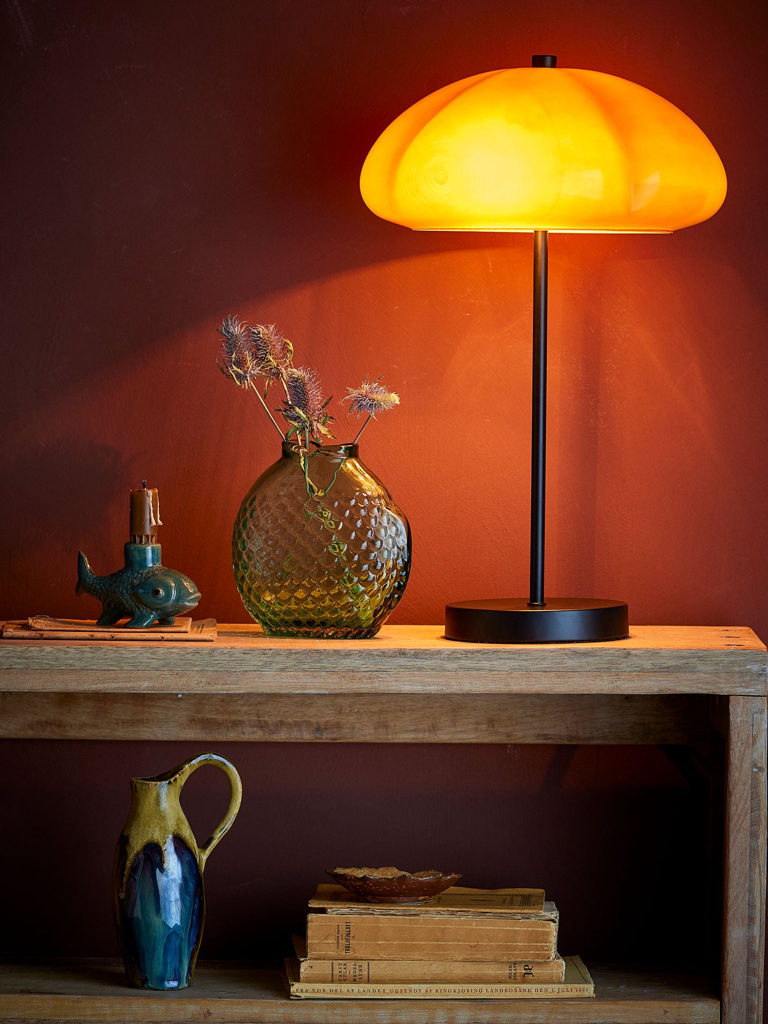 Creative Collection Kinoko Bordlampe, Gul, Metal