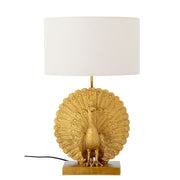 Creative Collection Peacock Bordlampe, Guld, Polyresin