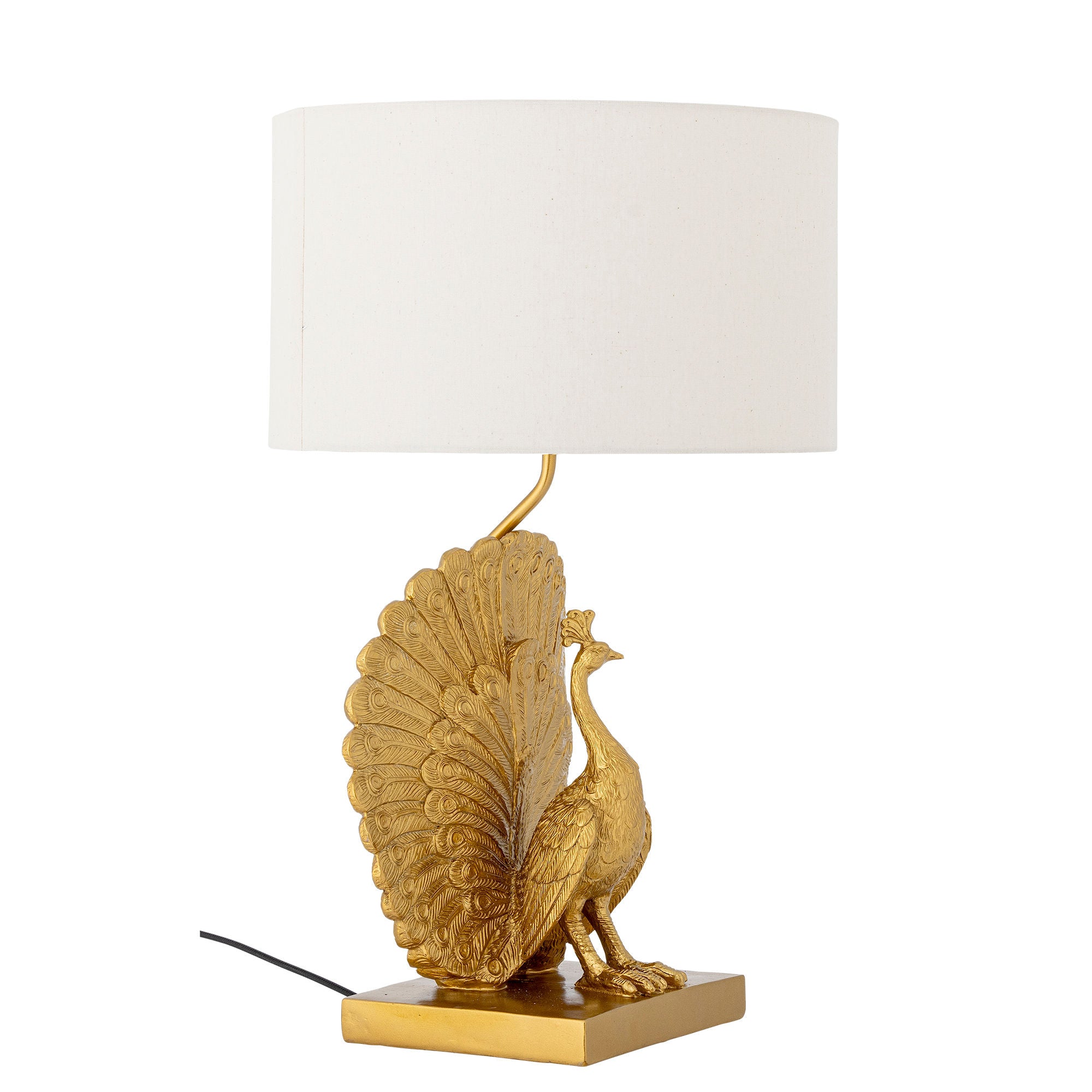 Creative Collection Peacock Bordlampe, Guld, Polyresin
