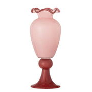 Bloomingville Frills Vase, Rosa, Glas