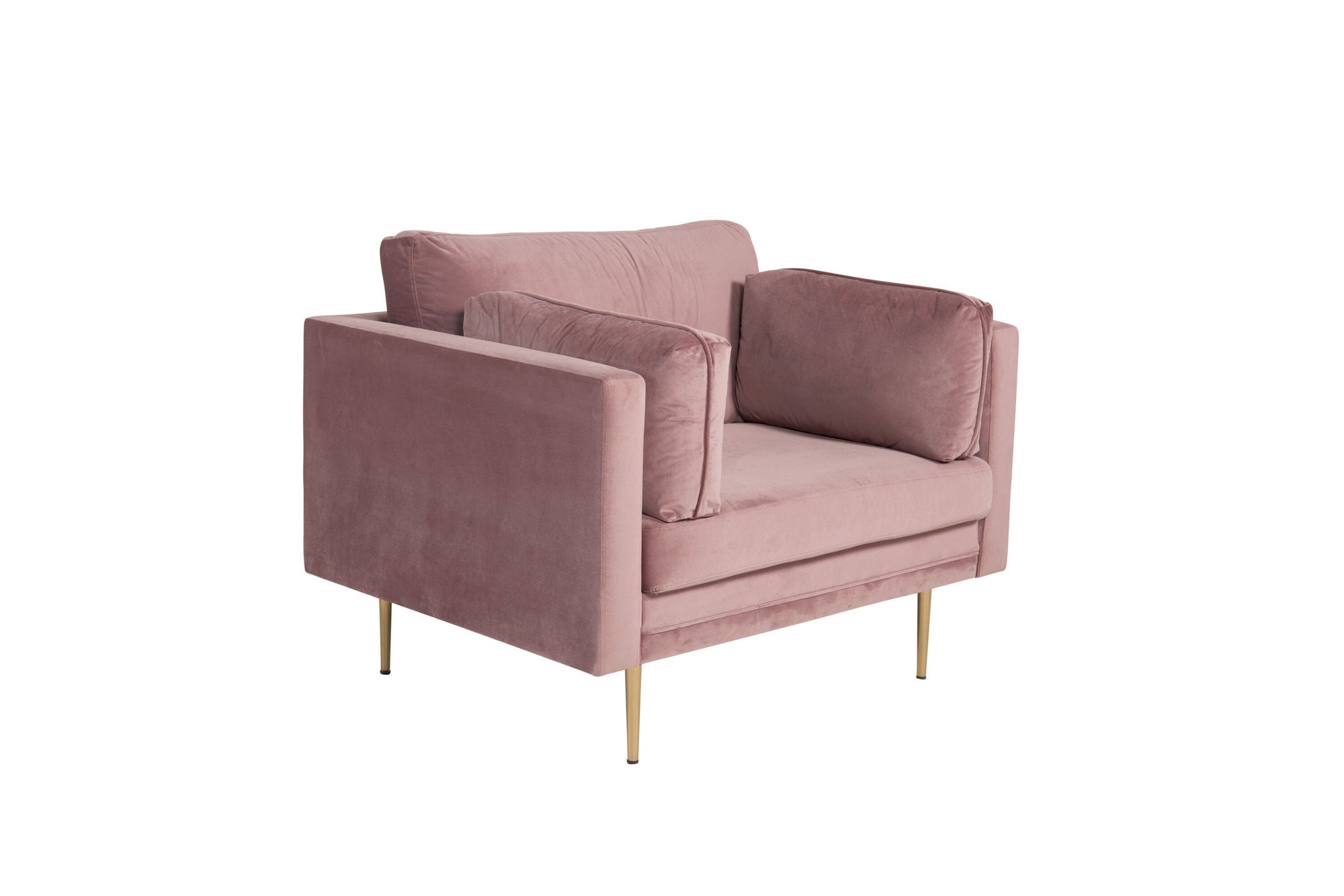 Venture Home Boom - Single stol Velvet - Dusty pink