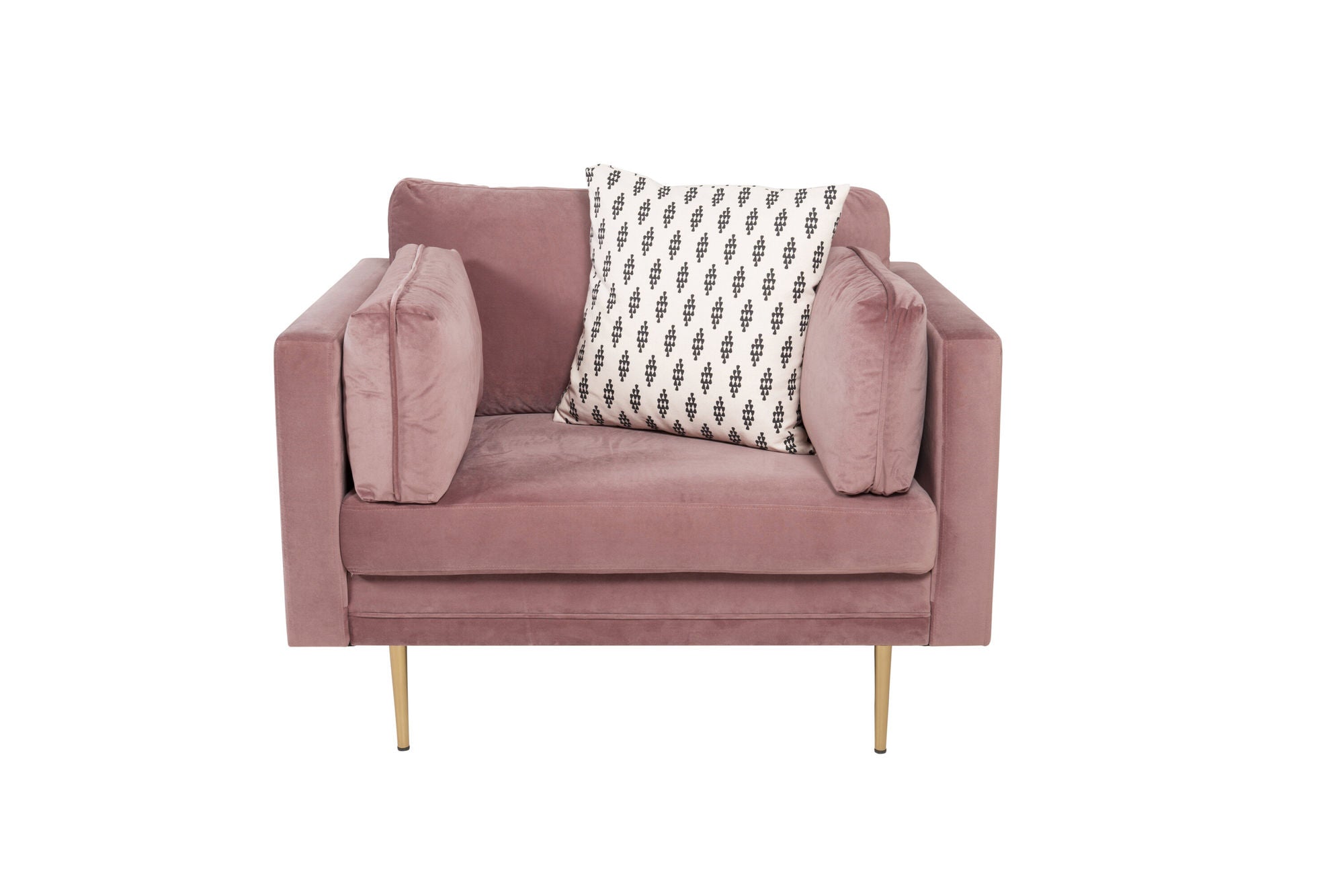 Venture Home Boom - Single stol Velvet - Dusty pink