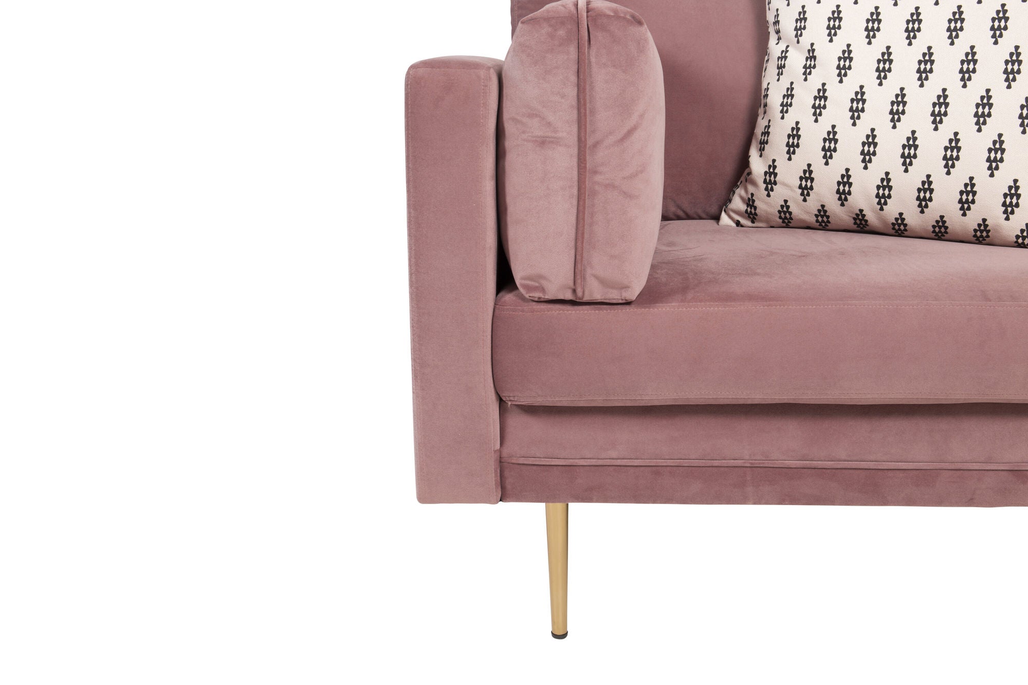 Venture Home Boom - Single stol Velvet - Dusty pink