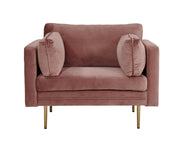 Venture Home Boom - Single stol Velvet - Dusty pink