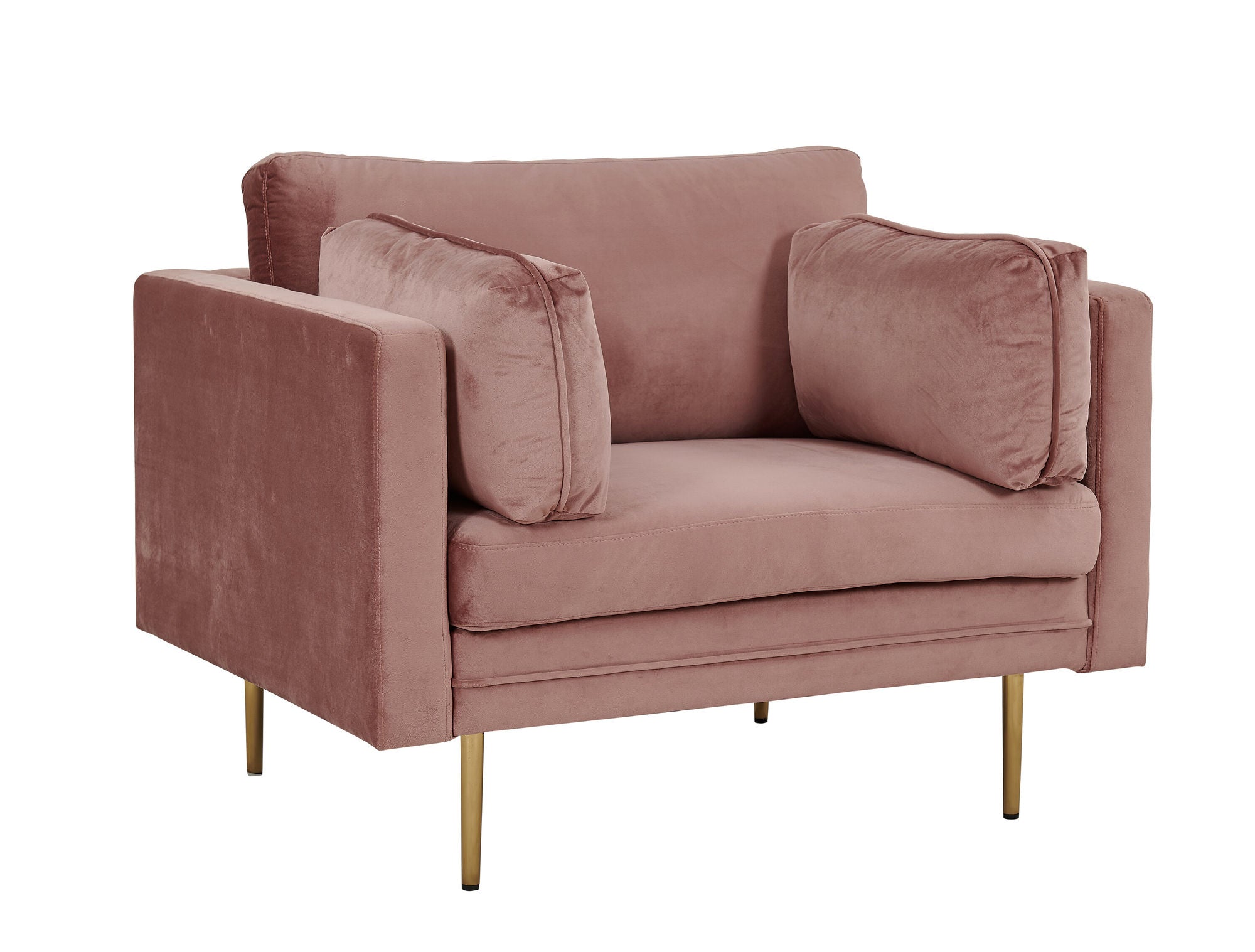 Venture Home Boom - Single stol Velvet - Dusty pink