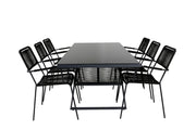 Venture Home Dallas spisebord +Lindos Armchair - Black Alu / Black Rope _6