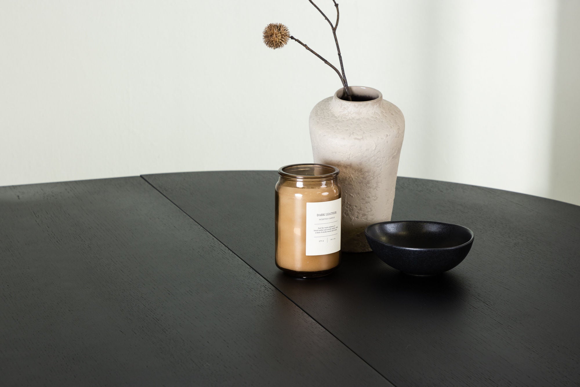 Venture Home Matilda spisebord Extendable φ130/180 - Black / MDF with veneer