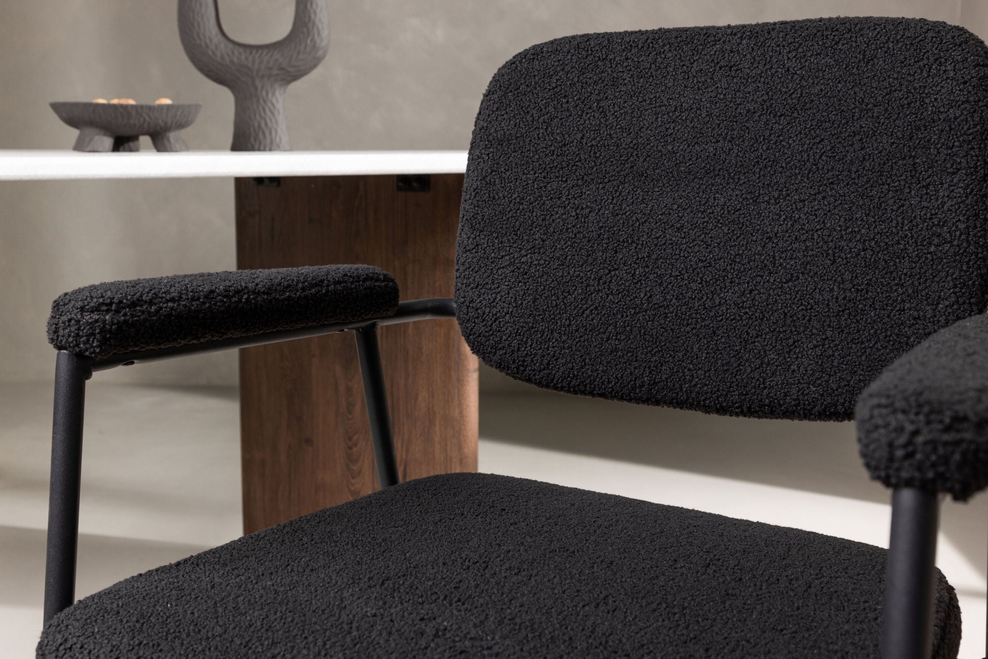 Venture Home Yesterday Spisebordsstol 2-pack - Black / Black Boucle