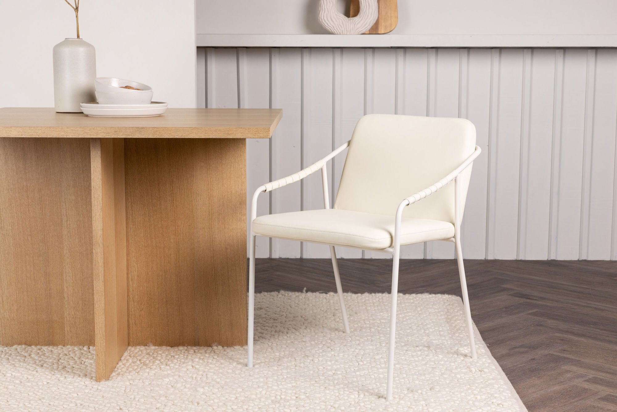 Venture Home Tvist Spisebordsstol 2-pack - Beige / Beige PU