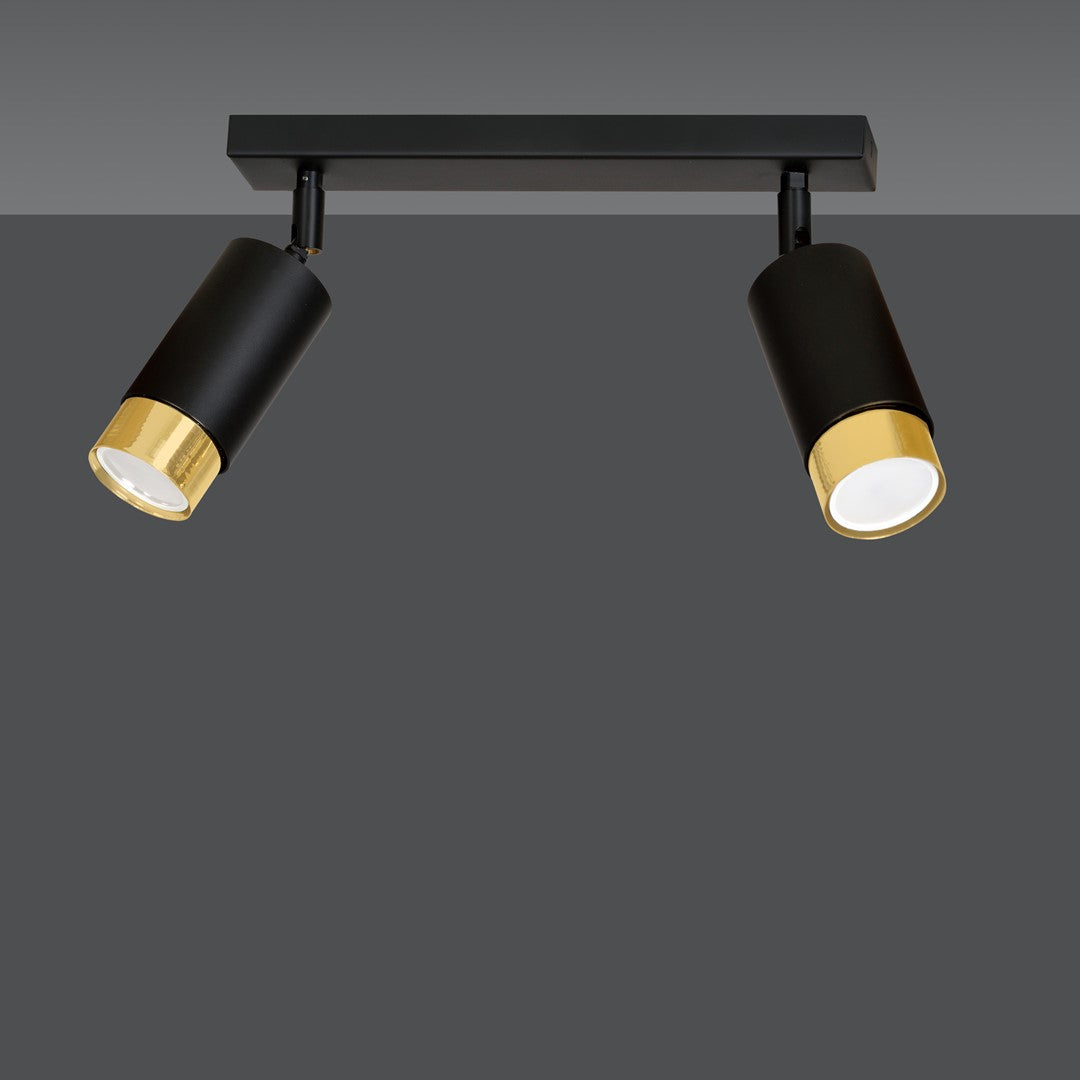 HIRO 2 BL/GULD Loftlampe