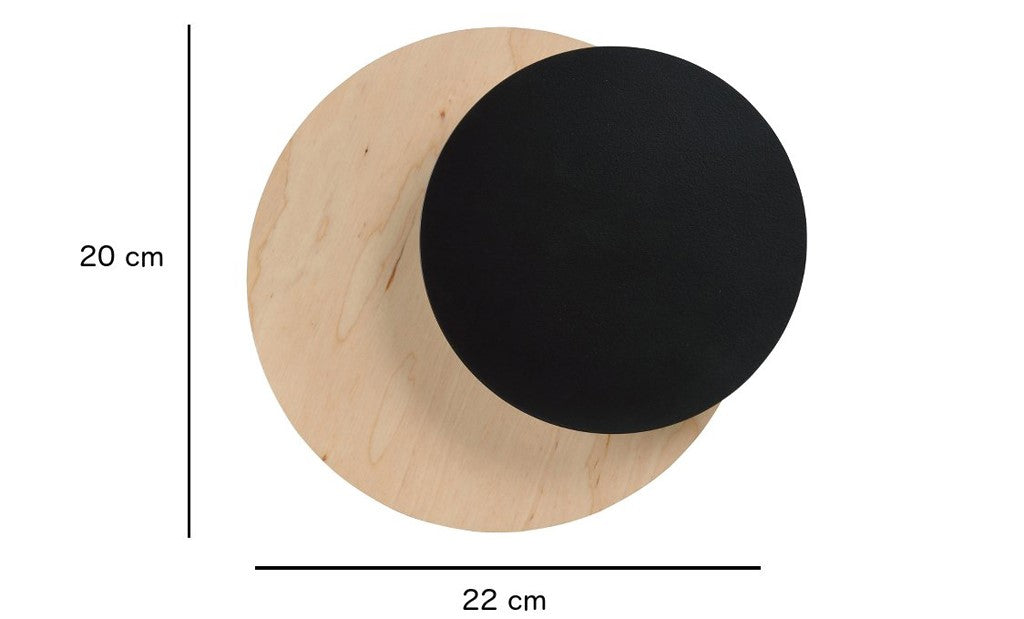 CIRKEL 1B SORT Væglampe
