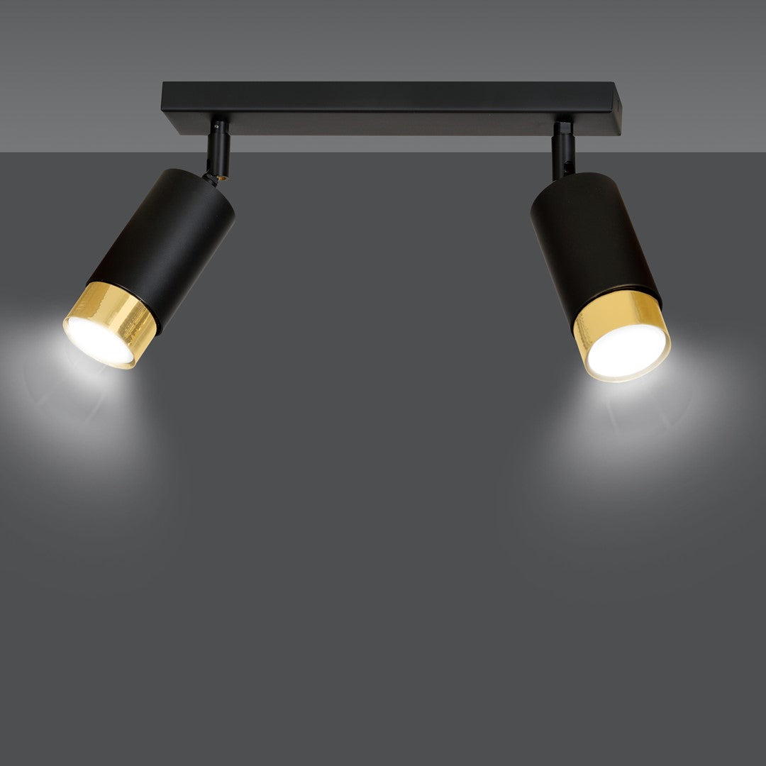 HIRO 2 BL/GULD Loftlampe