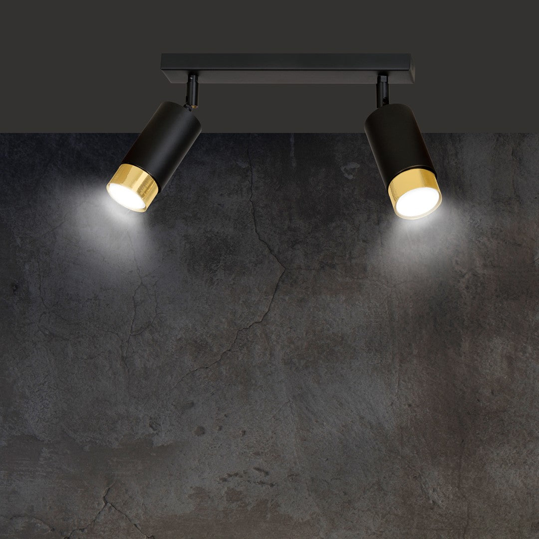 HIRO 2 BL/GULD Loftlampe