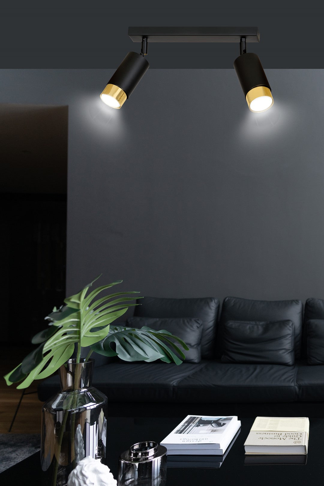 HIRO 2 BL/GULD Loftlampe