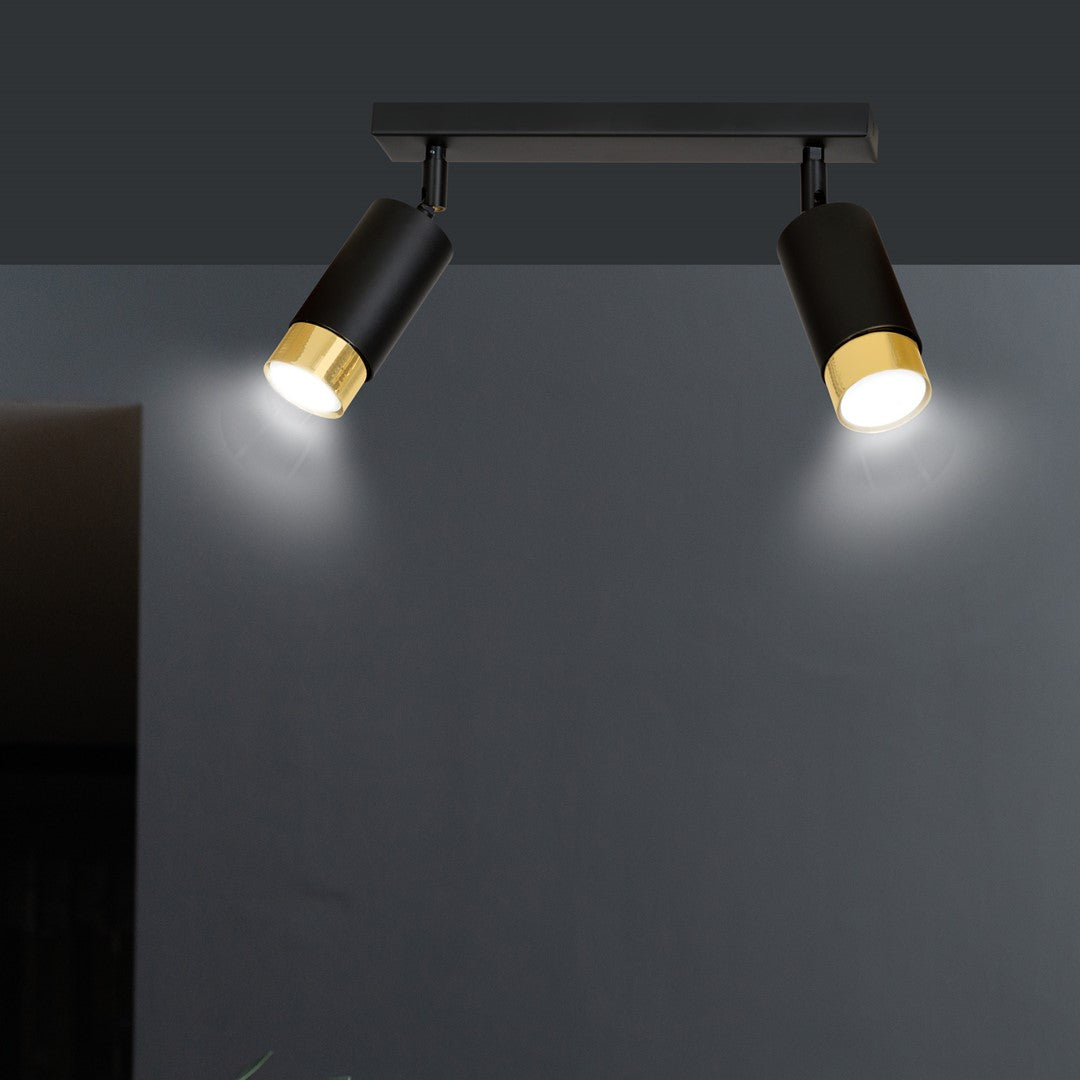 HIRO 2 BL/GULD Loftlampe