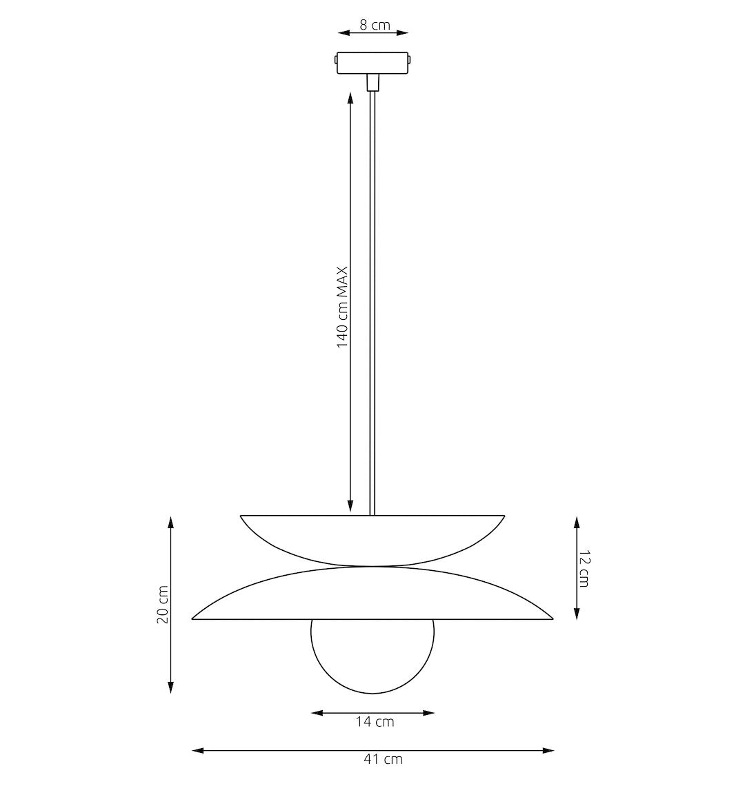 NAGOYA 1 SORT/BLÅ Loftlampe