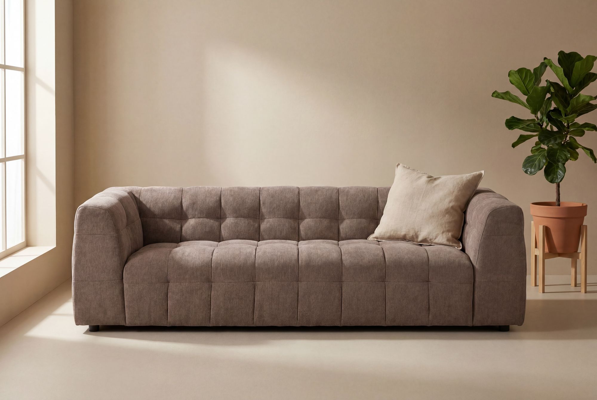Venture Home Malou 3-Seat Sofa - Brown