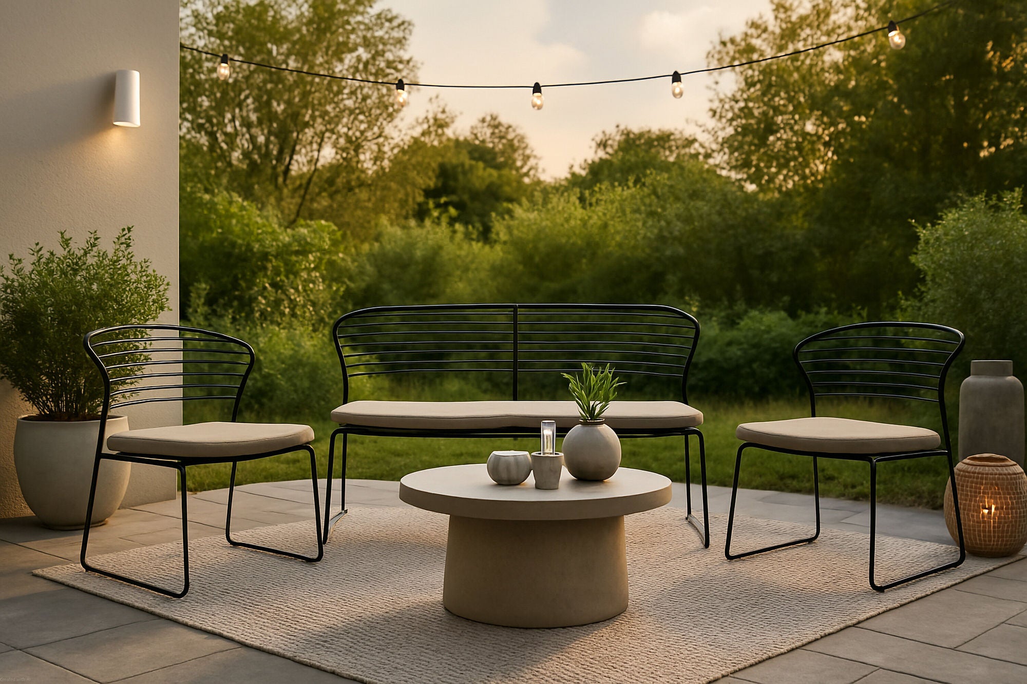 Venture Home Milano Loungeset Aluminium - Black / Sand