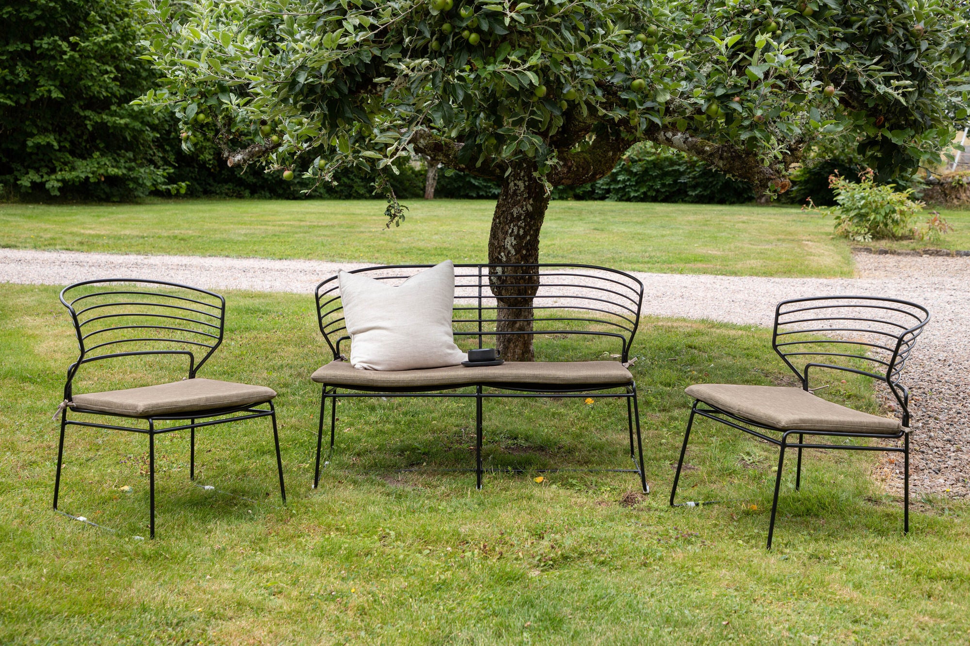 Venture Home Milano Loungeset Aluminium - Black / Sand