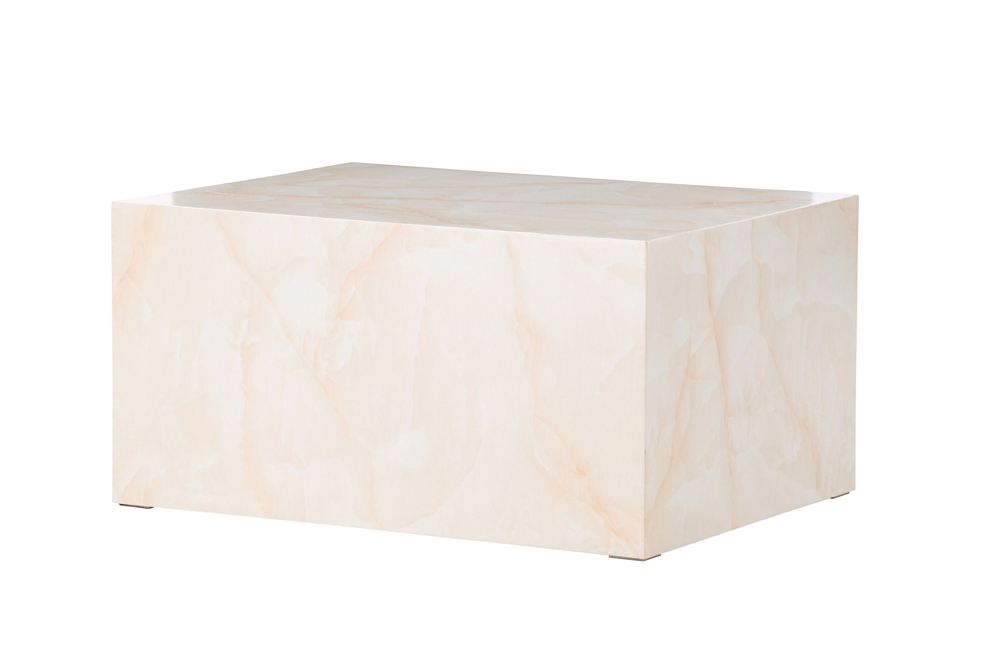 Venture Home York Low Sofa bord - Light Yellow / Marble Look MDF