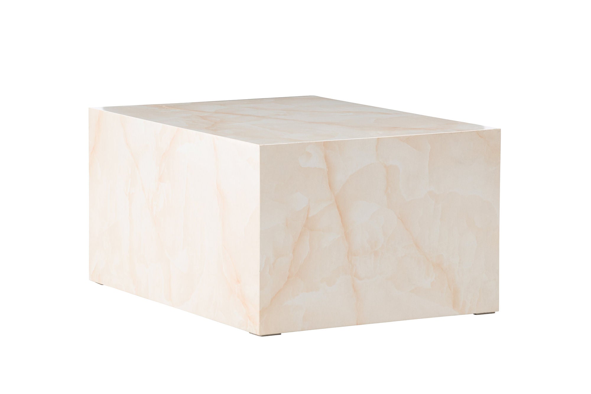 Venture Home York Low Sofa bord - Light Yellow / Marble Look MDF