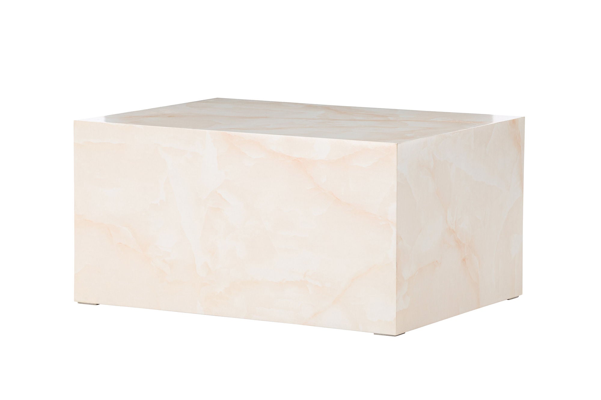 Venture Home York Low Sofa bord - Light Yellow / Marble Look MDF