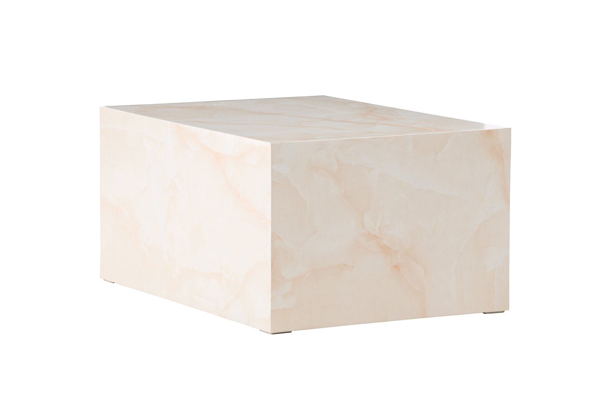 Venture Home York Low Sofa bord - Light Yellow / Marble Look MDF