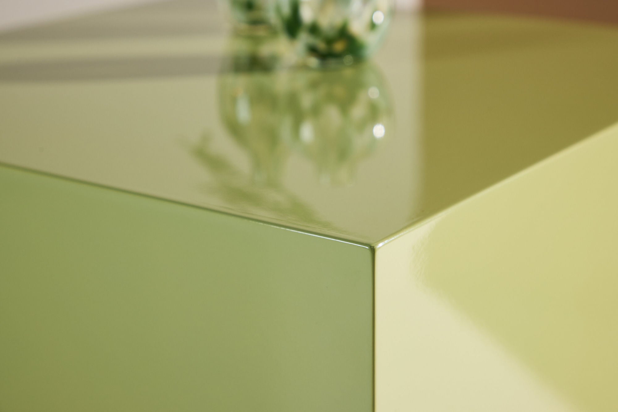 Venture Home York High Sofa bord - Light Green / Glossy Look MDF