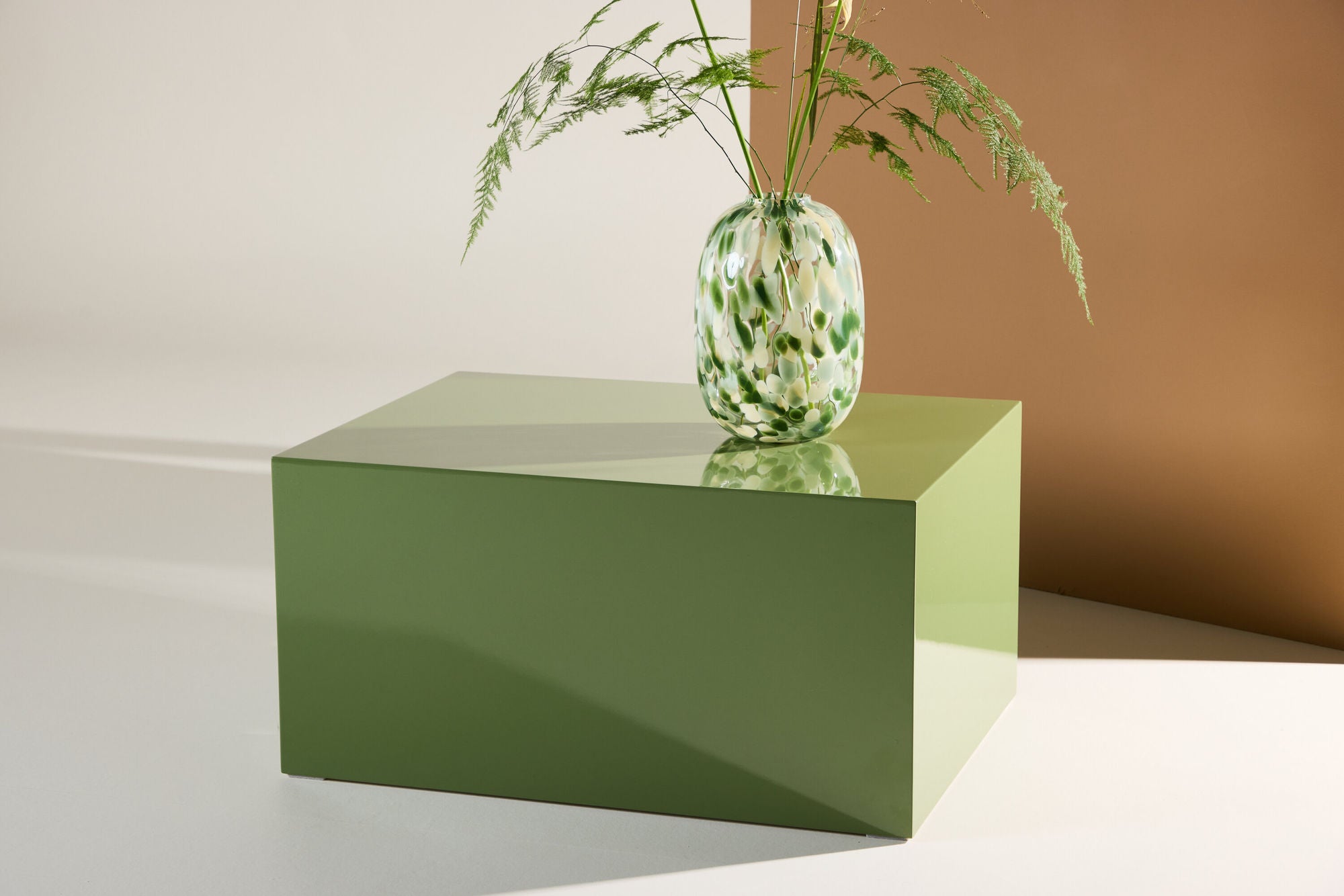 Venture Home York Low Sofa bord - Dark Green / Glossy Look MDF