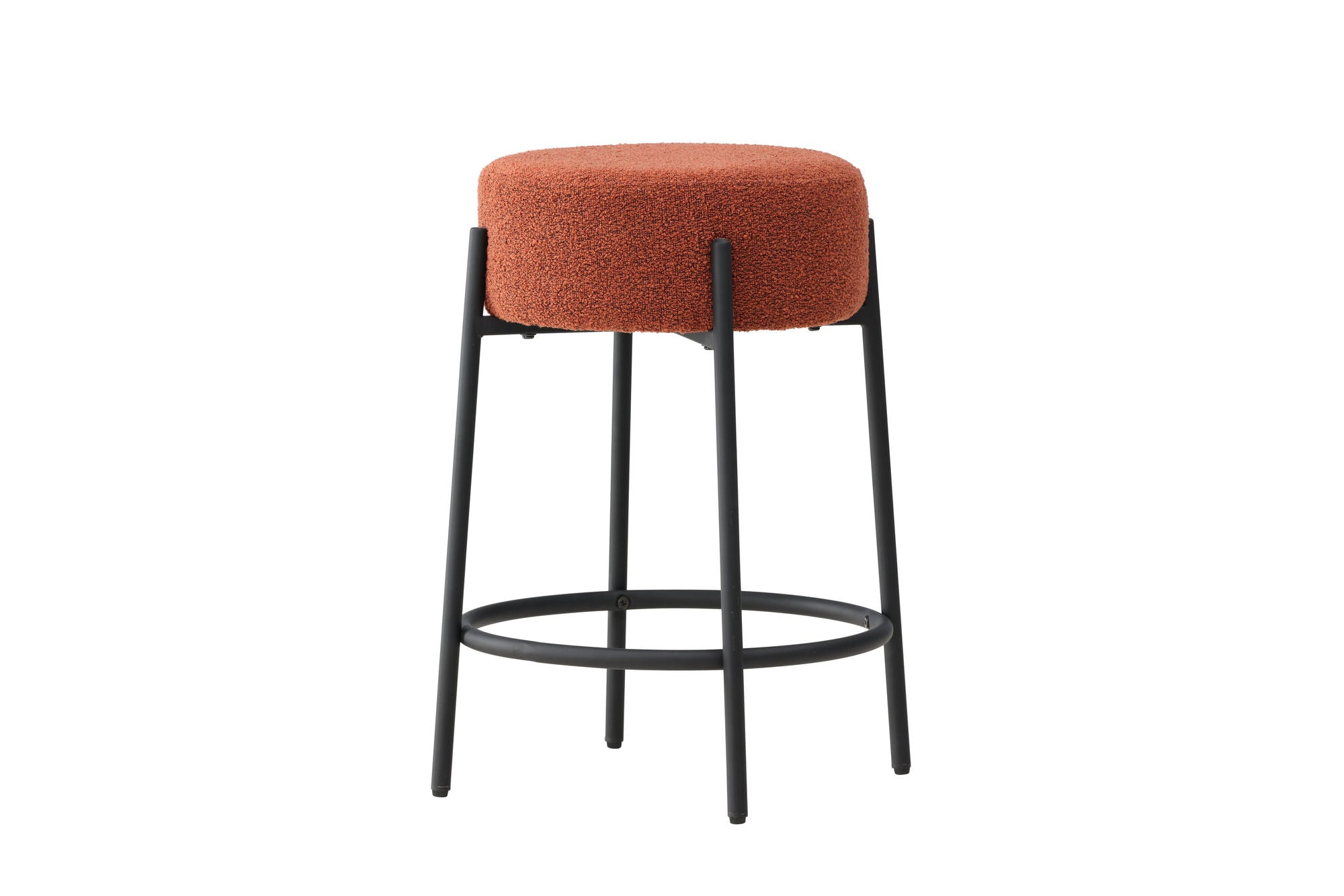 Venture Home Tucson Bar stol - Black Legs / Roasty Boucle