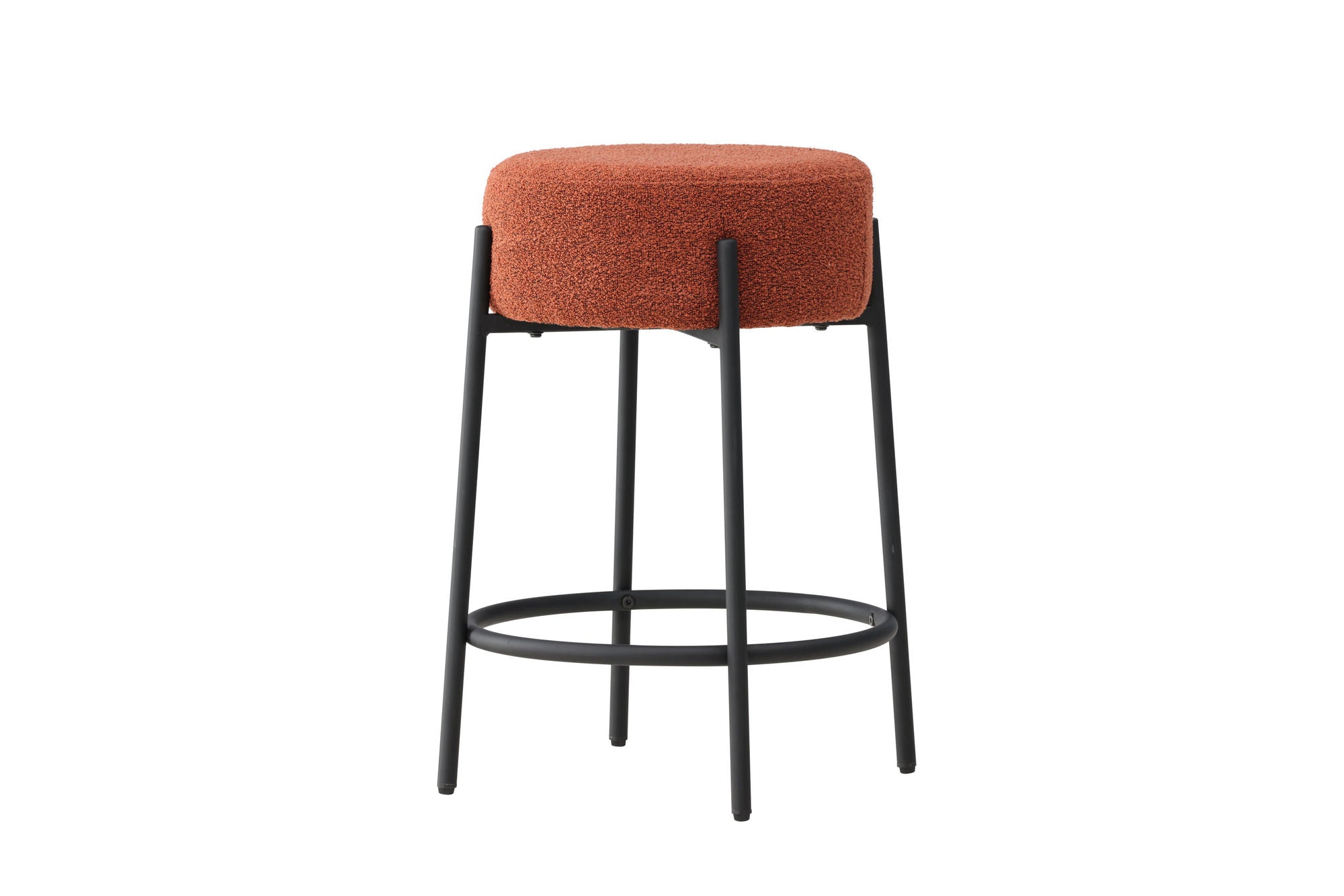 Venture Home Tucson Bar stol - Black Legs / Roasty Boucle