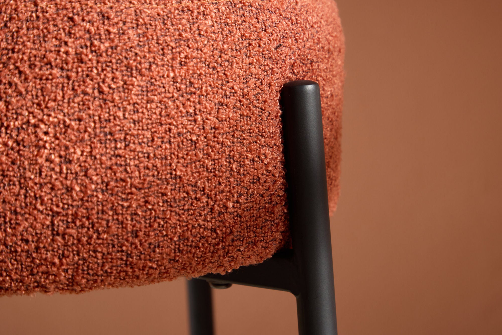 Venture Home Tucson Bar stol - Black Legs / Roasty Boucle