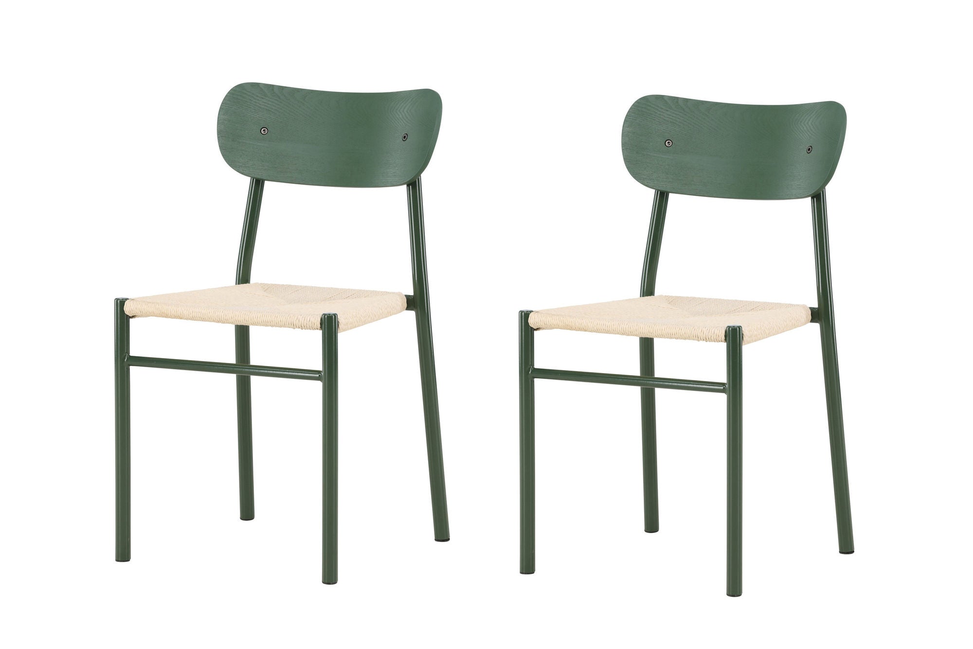 Venture Home Polly Spisebordsstol 2-pack - Green Legs / Nature Rope