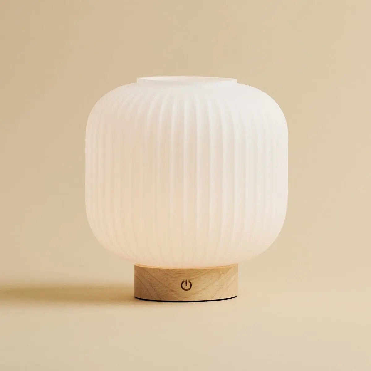 Lyla lysebrun unik genopladelig bordlampe