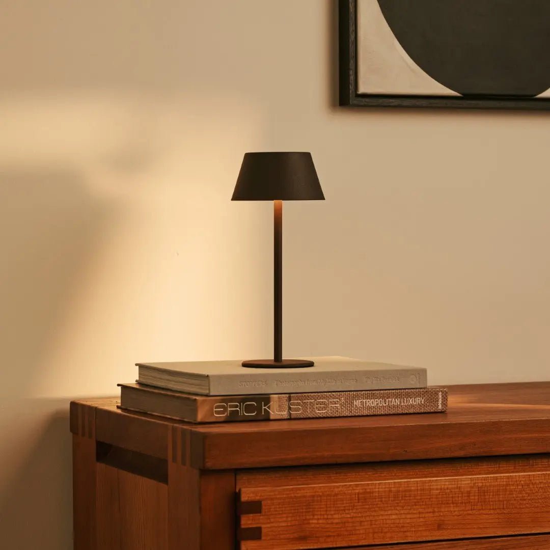 Milou Mocha Brown genopladelig bordlampe