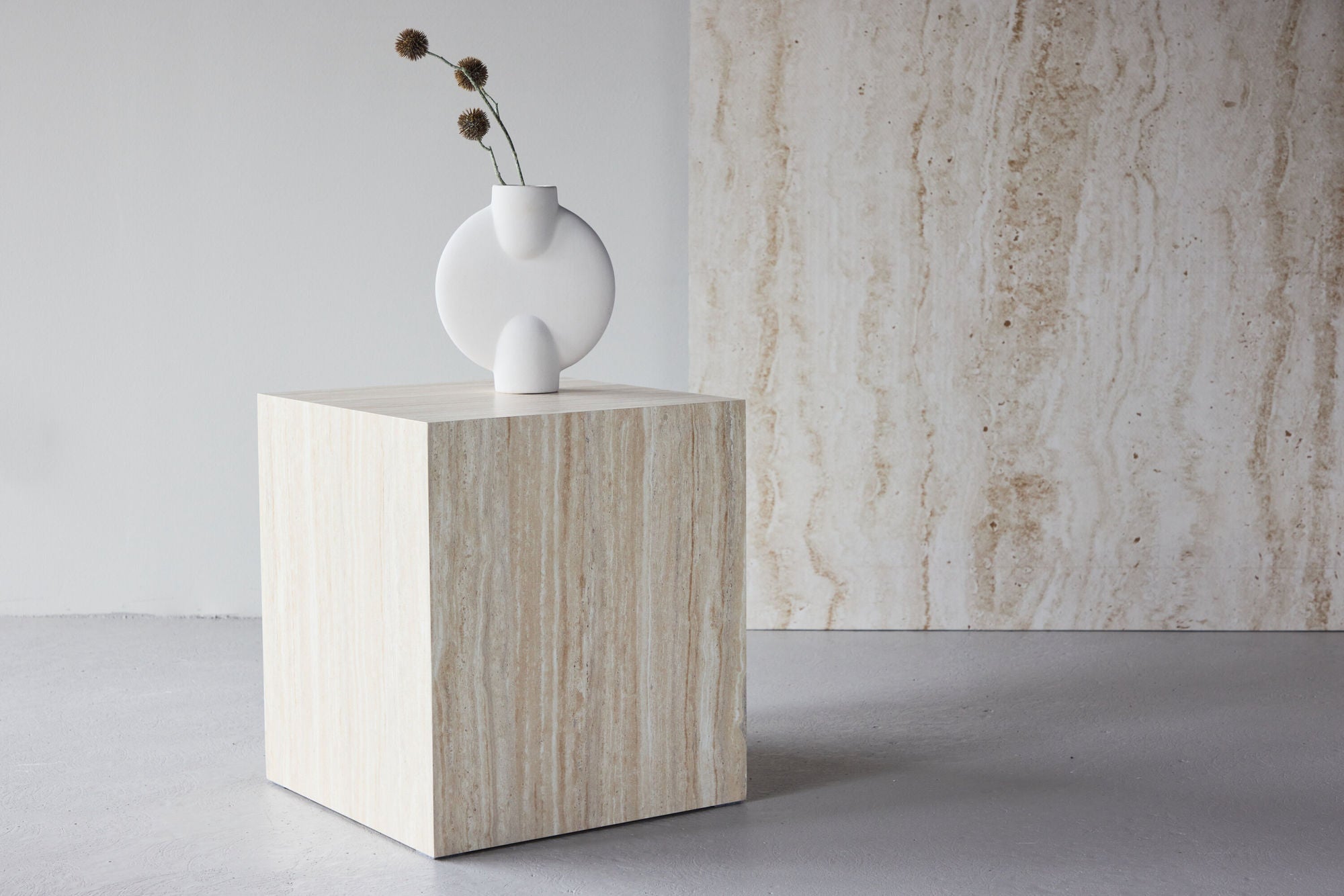 Venture Home York Sofa bord 45x40x40 cm - Travertine Look