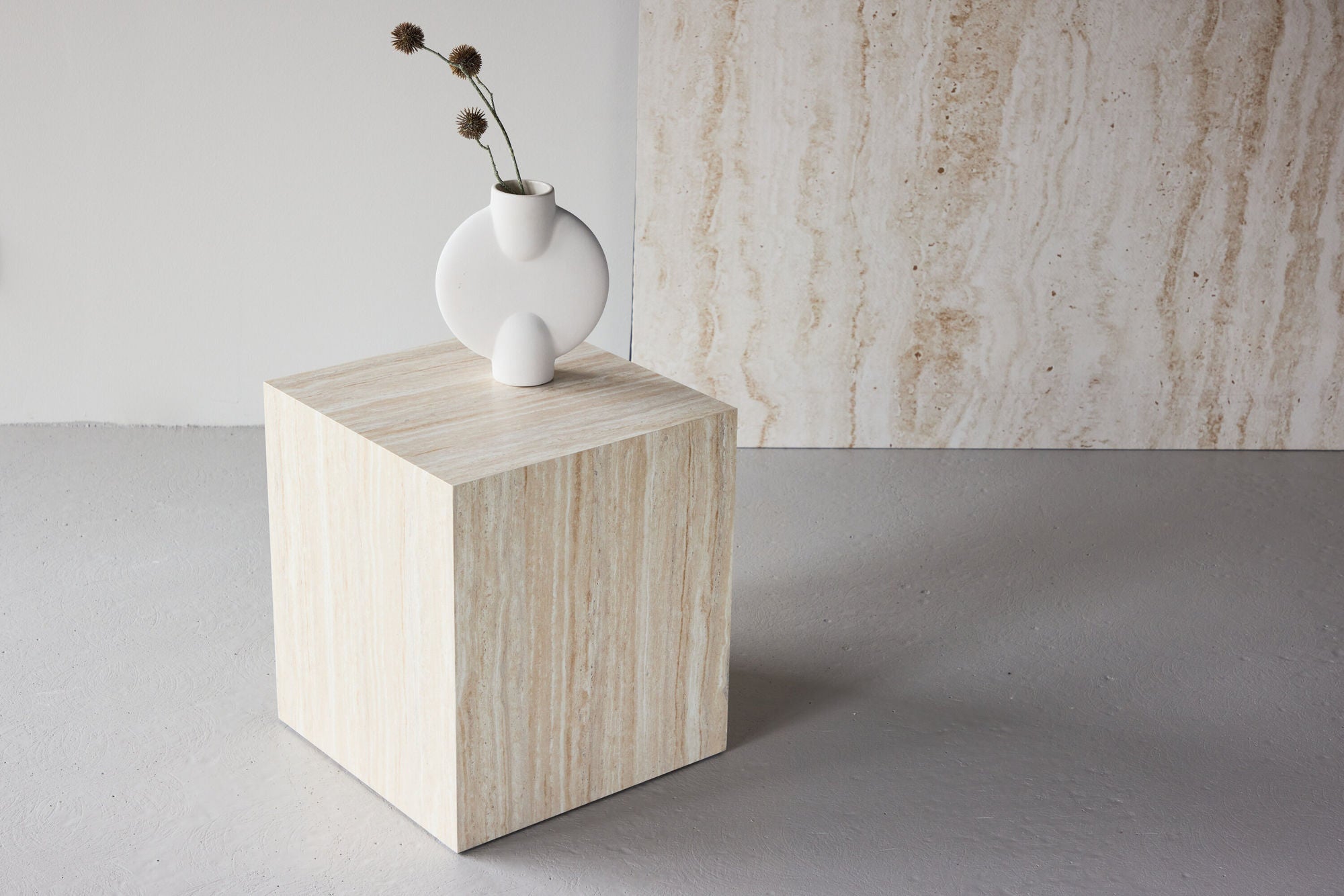 Venture Home York Sofa bord 45x40x40 cm - Travertine Look
