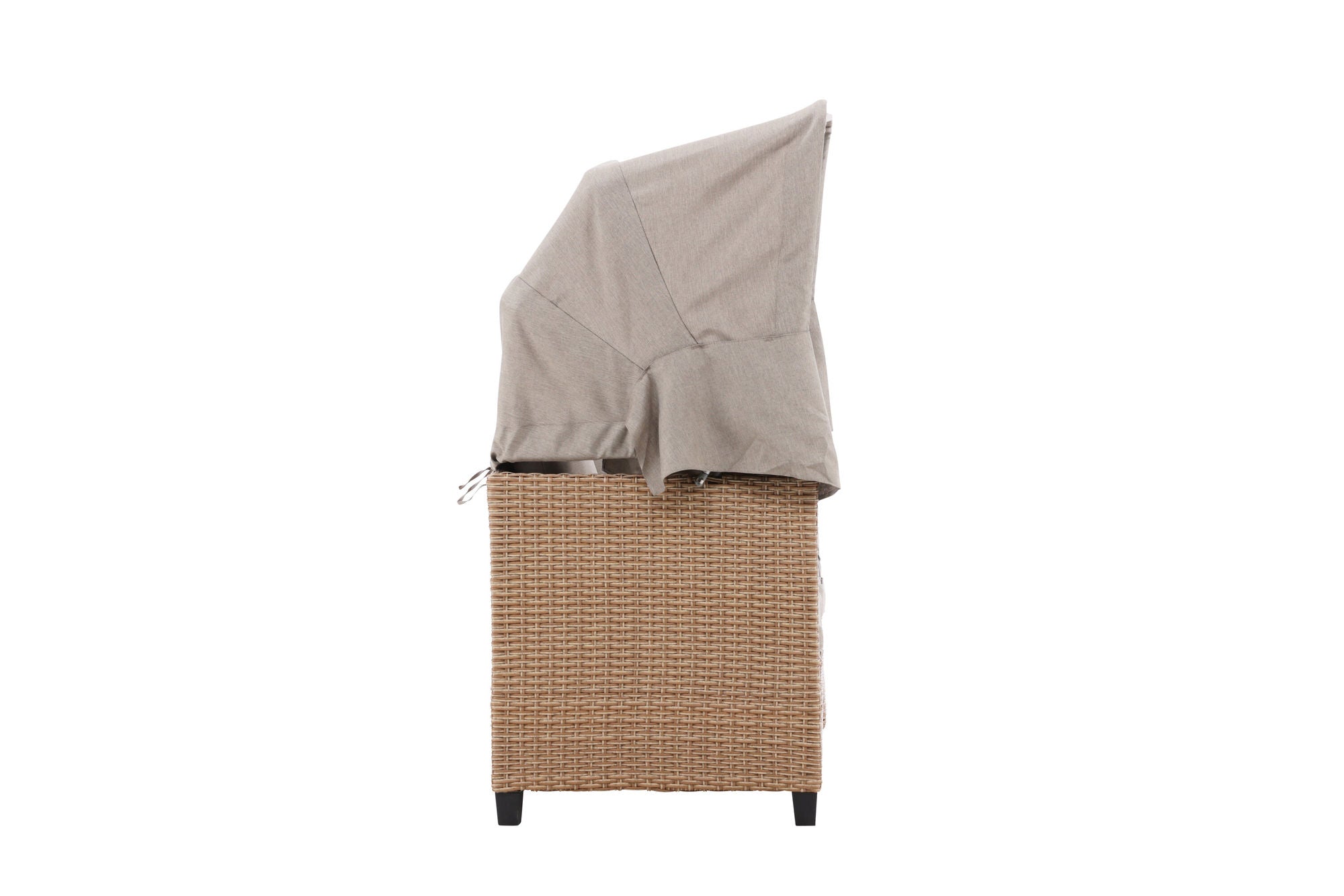 Venture Home Nopy - Sun Lounge with Canopy- Beige / Beige - Wicker