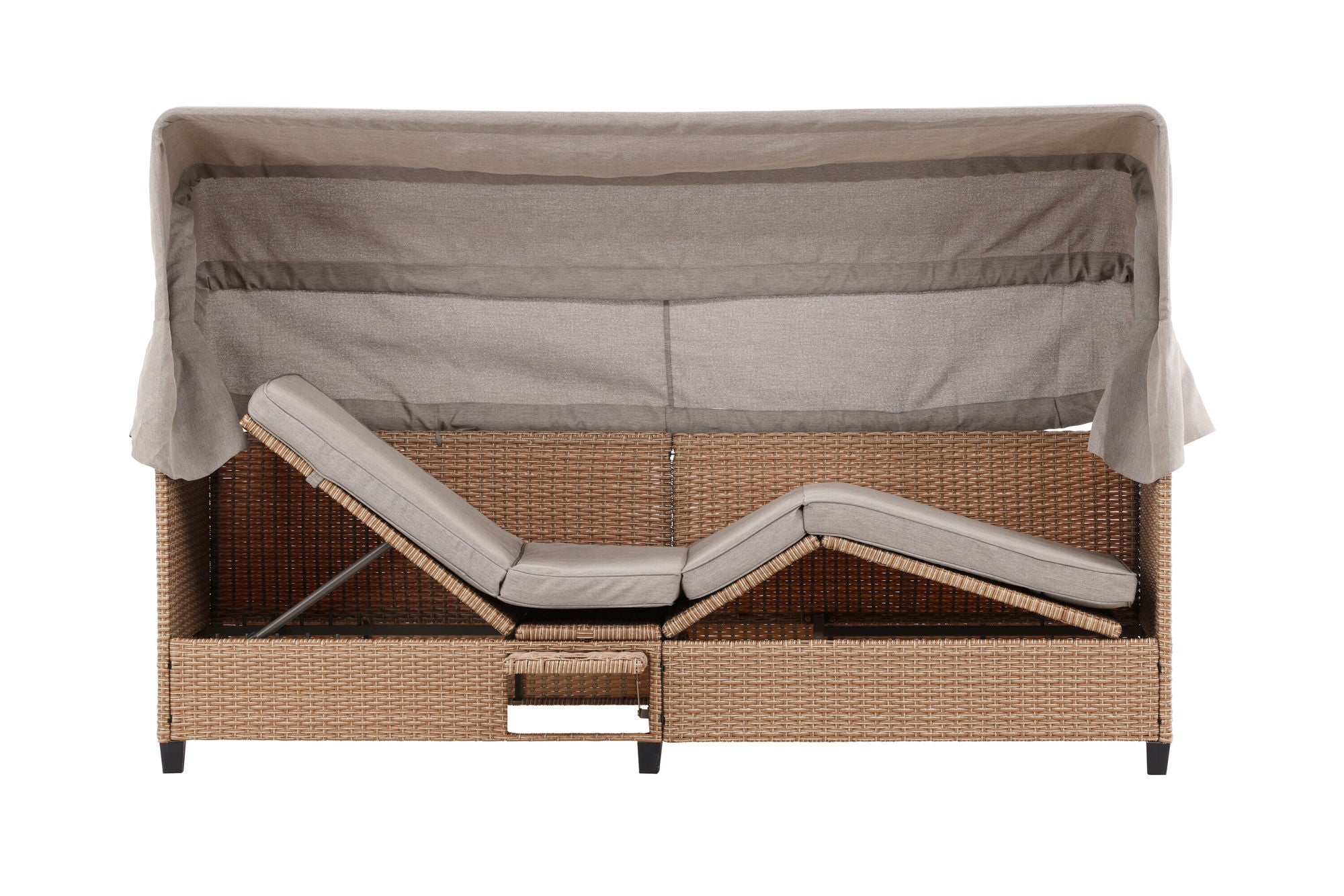 Venture Home Nopy - Sun Lounge with Canopy- Beige / Beige - Wicker