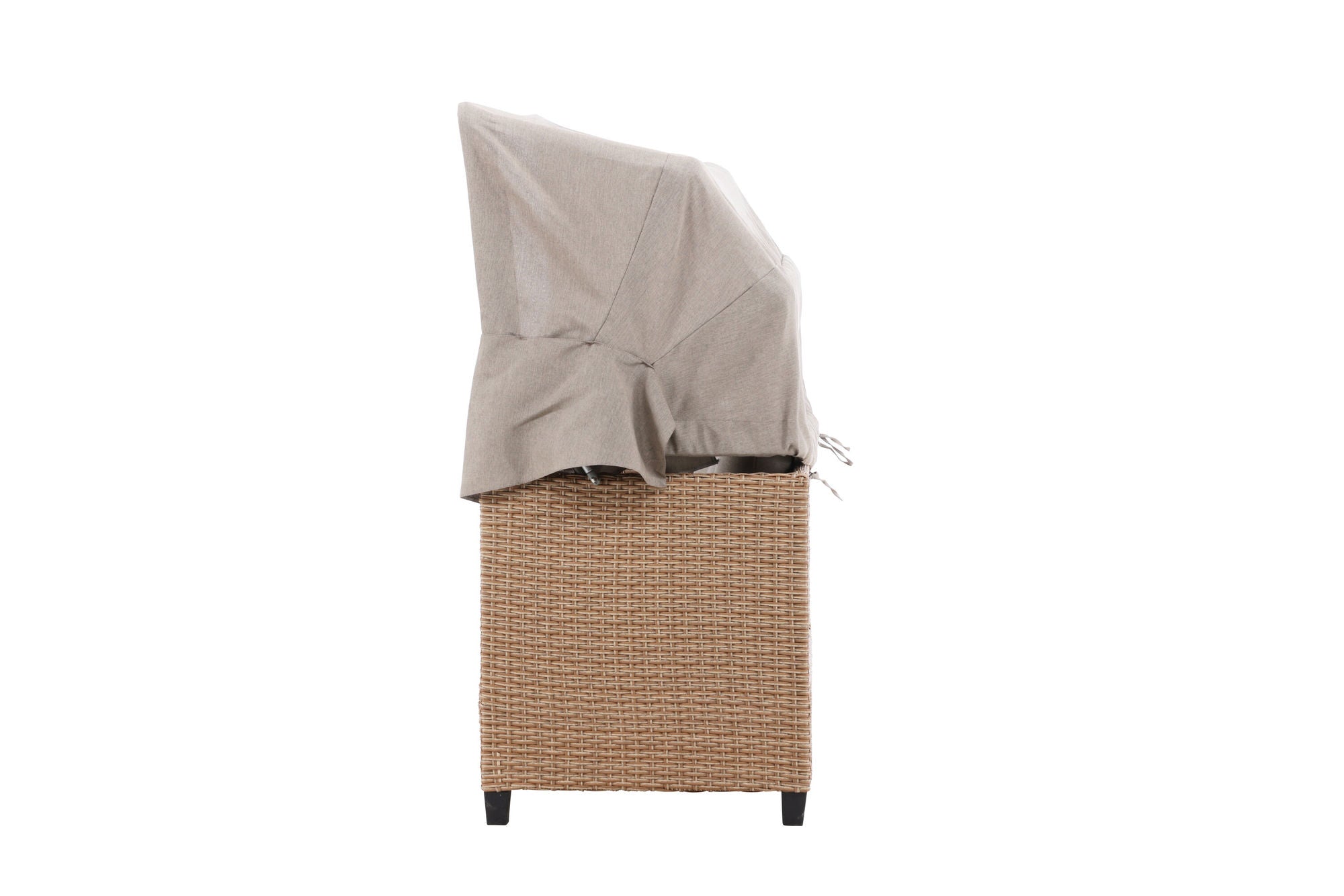 Venture Home Nopy - Sun Lounge with Canopy- Beige / Beige - Wicker