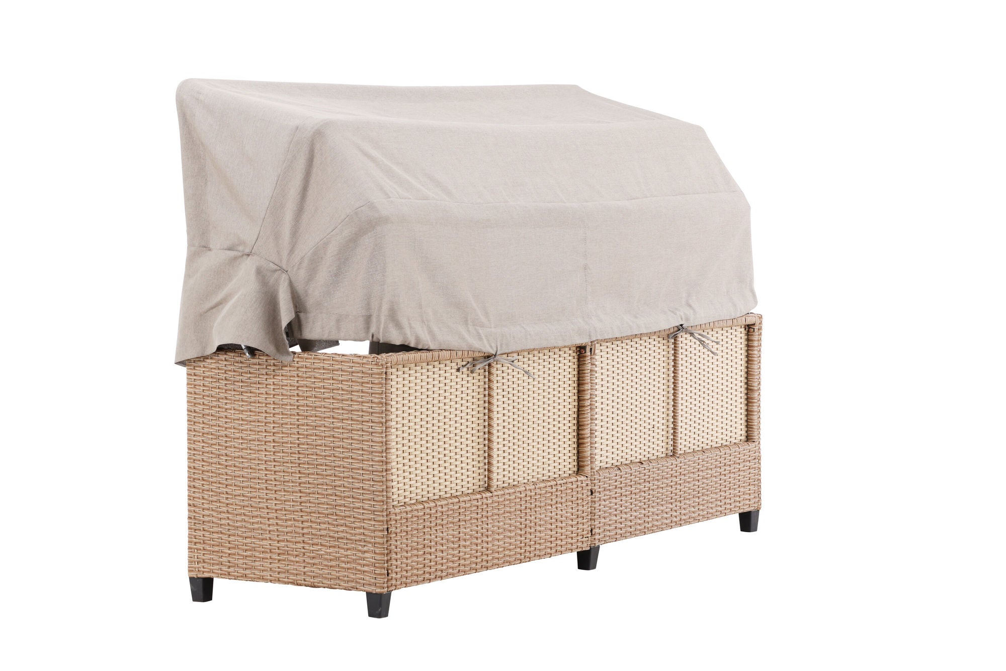 Venture Home Nopy - Sun Lounge with Canopy- Beige / Beige - Wicker