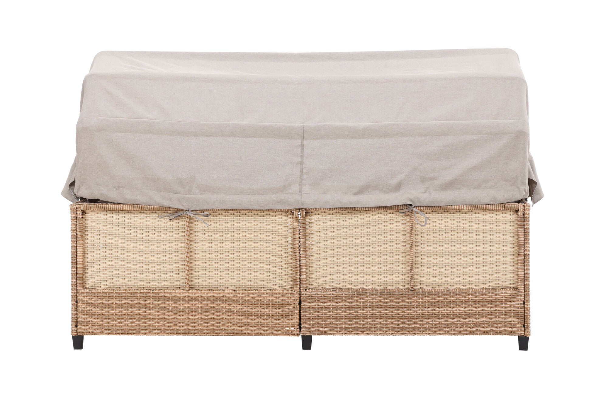 Venture Home Nopy - Sun Lounge with Canopy- Beige / Beige - Wicker