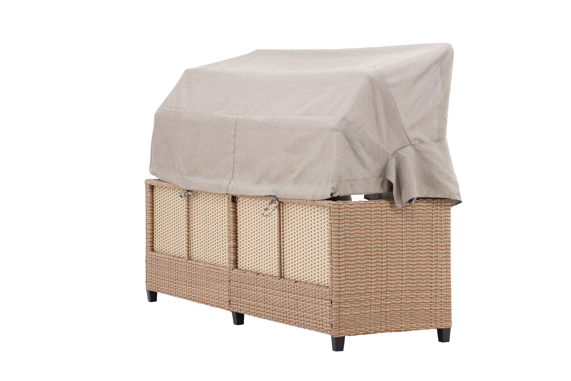Venture Home Nopy - Sun Lounge with Canopy- Beige / Beige - Wicker