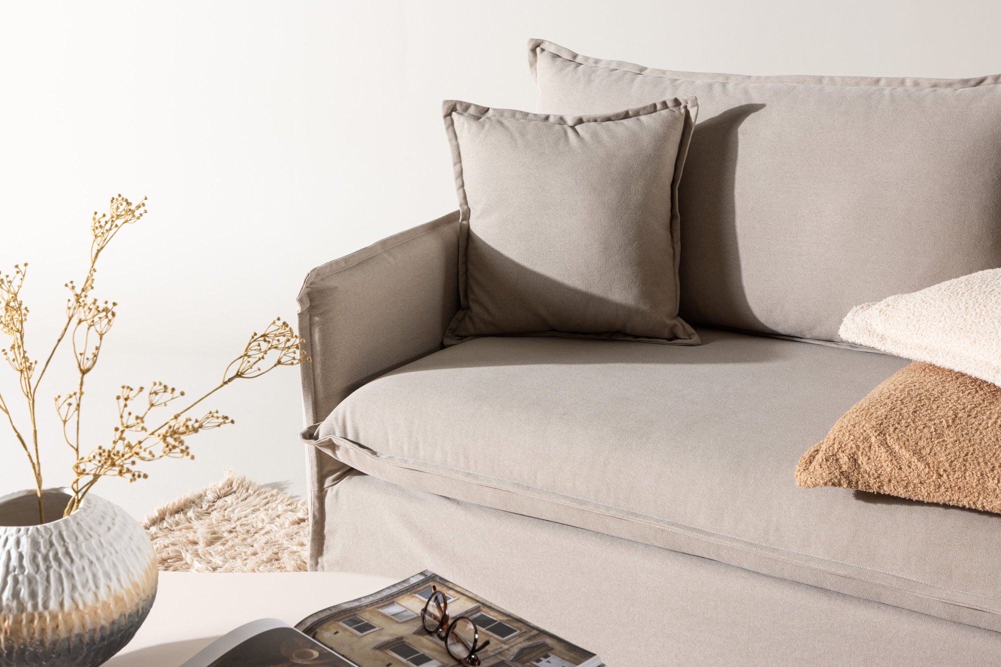 Venture Home Nova 3-seat Sofa - Brown Linen /