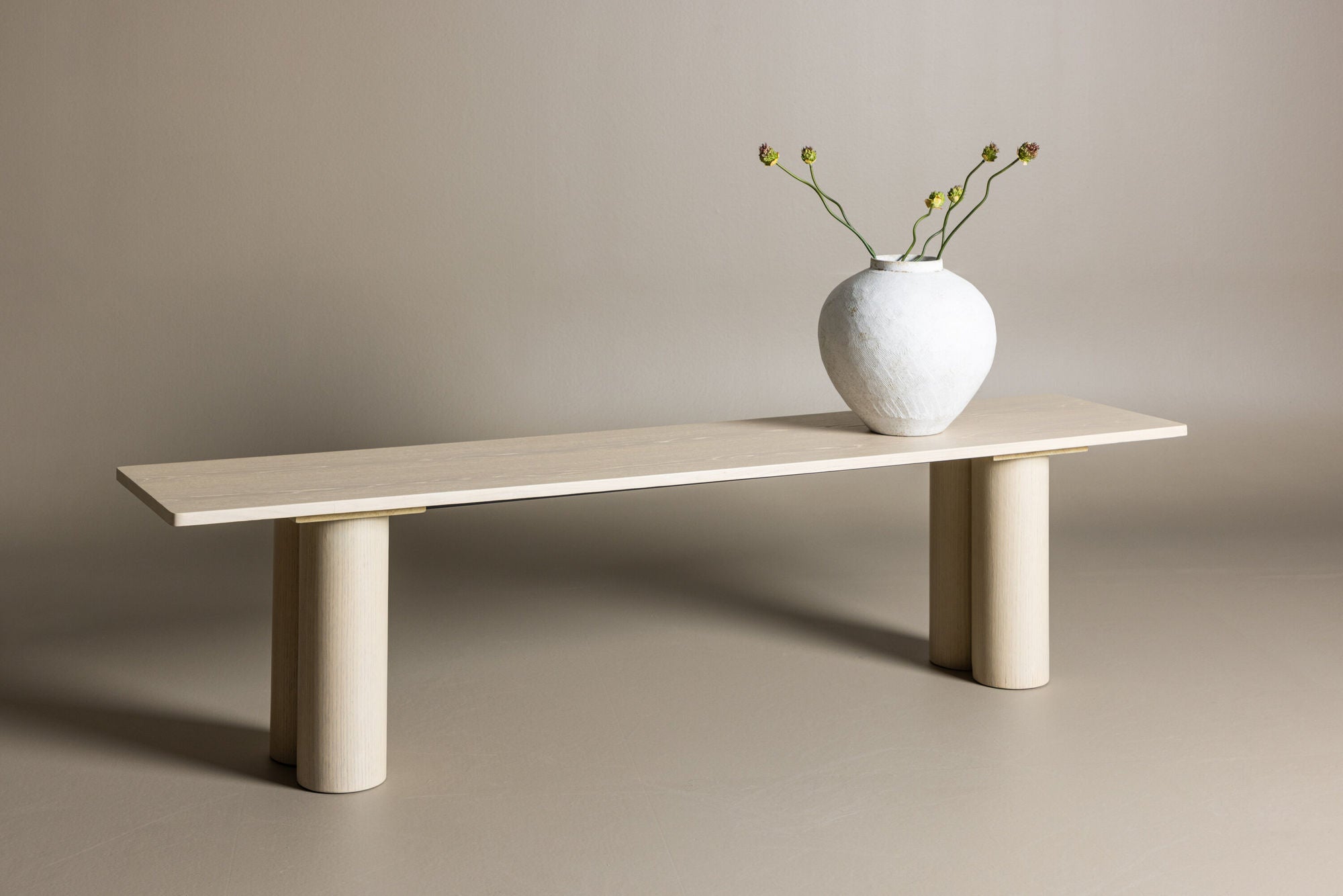 Venture Home Olivia Dining bænk 40x180x45 cm - Whitewash /