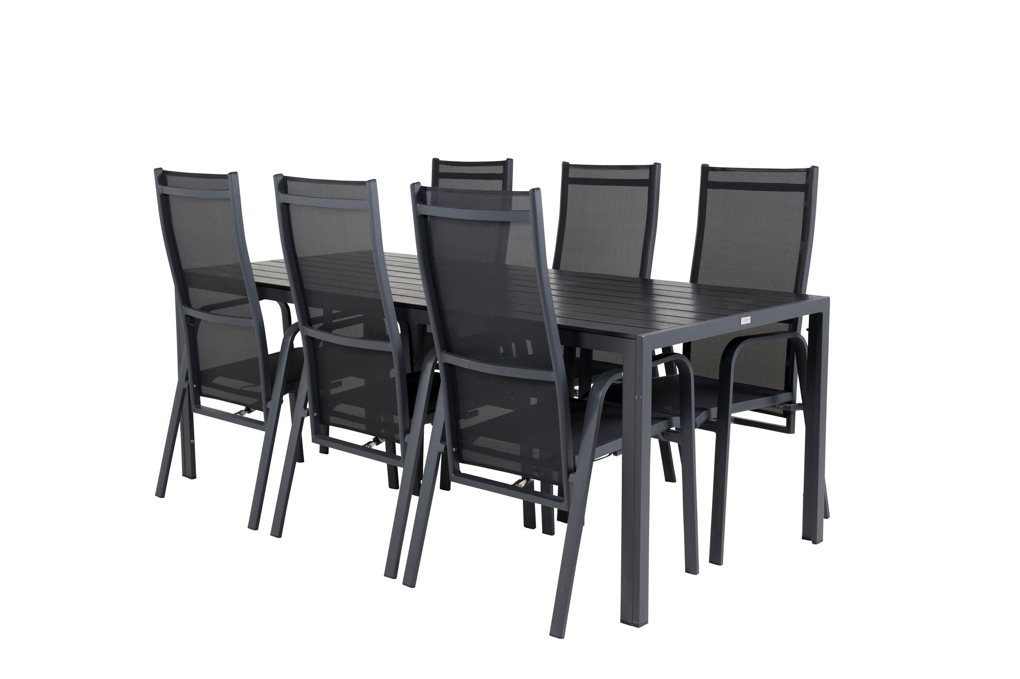Venture Home Break spisebord - 205*90 - Black Alu / Black Aintwood+Copacabana Recliner Cha